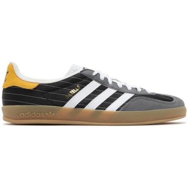 Imagem de adidas Originals Gazelle Tênis masculino para uso interno (preto e amarelo, 46), Preto e amarelo olímpico, 44