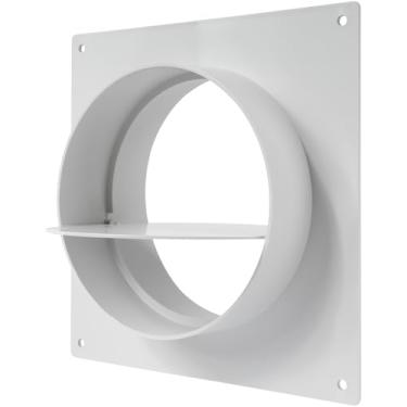 Imagem de Vent Systems Conector de duto de saída de ar de 12,7 cm flange tubo de ventilação reto placa conector de canalização de plástico para sistema de ventilação de aquecimento de resfriamento HVAC 12,7 cm