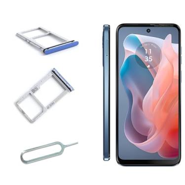 Imagem de Ygpmoiki Suporte para cartão SIM único para Motorola Moto G Play 2024 Micro SD Substituição XT2413 XT2413-1 XT2413-2 G Play Gen 3 Bandeja de cartão SIM azul safira, com pino