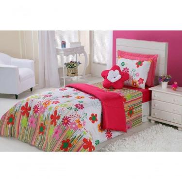 Imagem de Edredom Estampado Infantil Kids Solteiro 01 Peça Garden Pink