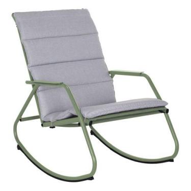 Imagem de Cadeira De Balanço Verde Importada 90x61cm 160 Kg - Naterial, Verde