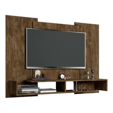 Imagem de Painel TV 42 polegadas Mônaco  CAMBEL  Castanho Wood - Ofertamo