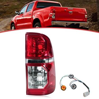 Imagem de JESYMBX Luz traseira com arnês sem lâmpada para Toyota Hilux 2005-2015 Lâmpada de freio lanterna traseira direita