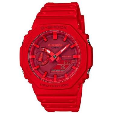 Imagem de Relógio casio g-shock carbon masculino vermelho ga-2100-4adr