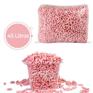 Imagem de 45 Litros Flocos De Proteção enchimento Biodegradável Rosa - EC