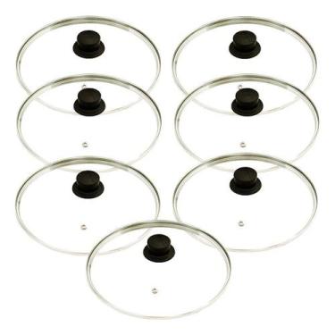 Imagem de Jogo 7 Tampas de Vidro Temperado Para Panelas e Frigideiras - OkayShop