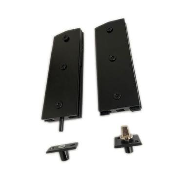 Imagem de Dobradiças + pivôs tipo jumbo para porta pivotante de vidro temperado 