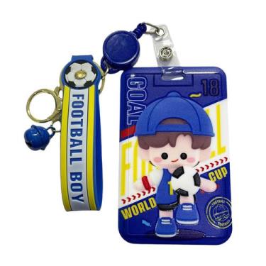 Imagem de Porta Cartão Porta Crachá Menino com Cordão Retrátil - Dy Multi Shop, 