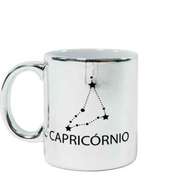 Imagem de Caneca Cromada Signo Capricórnio - Estamparia Shelby