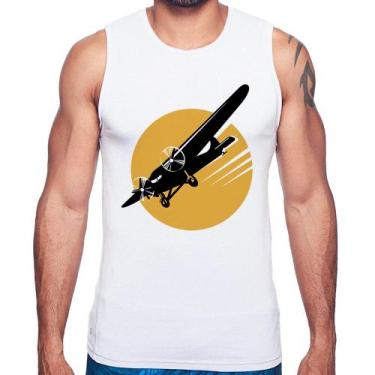 Imagem de Regata Avião Bimotor - Foca na Moda, Branco, G