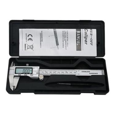 Imagem de Paquimetro Digital 100% Aço Inox 150 mm 6 Polegadas Com Estojo - FERTA
