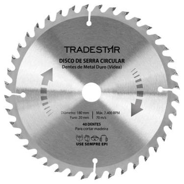 Imagem de Disco Lamina Serra Circular P/ Madeira 180x20mm Makita 40 Dentes - Tra