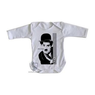 Imagem de body nenê criança roupa bebê manga longa Charles Chaplin - Empório Dut