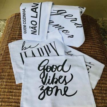 Imagem de Kit 6 Panos de Prato (Pé de Galinha) Super Premium - Positividade - Pa