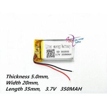 Imagem de Bateria  3,7v  350mah 5mm X 20mm X 35mm 502035 Cr - KMIG