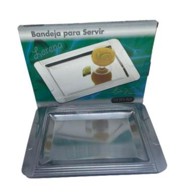 Imagem de Bandeja Inox Retangular 32x23 cm - Golden Inox