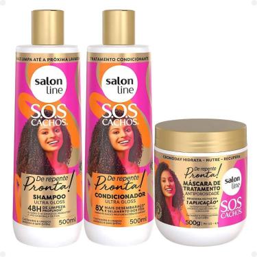 Imagem de Salon Line Sos Cachos De Repente Pronta!: Shampoo, Condicionador e Máscara