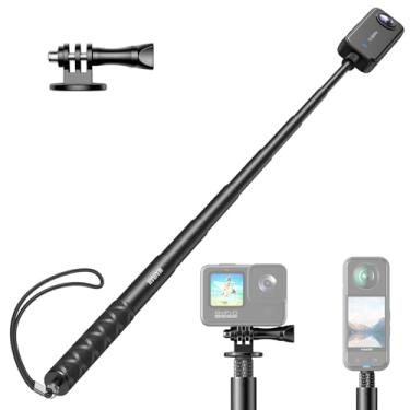 Imagem de Mairan Bastão de selfie invisível de 130 cm, poste de selfie estendido compatível com Insta360X4, Insta360X5, GoPro, DJI, câmeras de ação, mastro de monopé extensível portátil de 1/10.2 cm com suporte