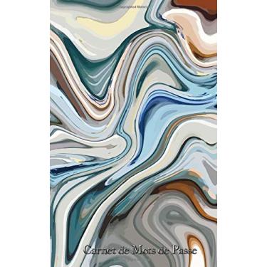 Imagem de Carnet de Mots de Passe: A5-98 Pages - Marbre - Marble - Blanc - Noir - Rose - Or