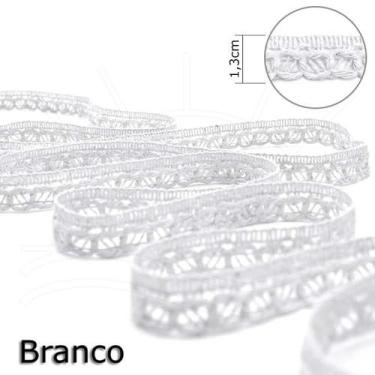 Imagem de Renda Bolinha Estreita Branca 1,3cm - 10m - FB do Brasil