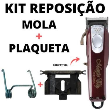 Imagem de Kit Plaqueta + Mola Interna P/ Máquinas Magic Clip Cordless - Legend C