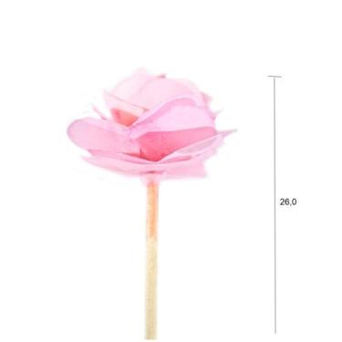 Imagem de 10 Unidades de Varetas Flor Papel Couche Parafina PP Diversas Cores - 