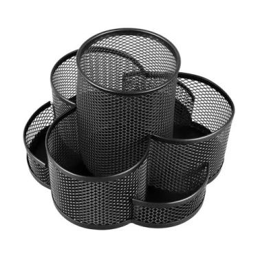 Imagem de Organizador de Mesa Giratório Porta Caneta Lápis Clips 7 Divisórias Fl