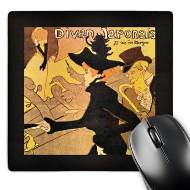 Imagem de 3dRose Divan Japonais, Toulouse-Lautrec, pôster de anúncio francês vintage - mouse pad, 20 x 20 cm (mp_162558_1)