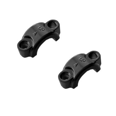 Imagem de TWENOW Guiador de freio de embreagem de motocicleta universal 7/20.3 cm 22 mm suporte espelho alavanca freio / embreagem cilindro mestre braçadeira suporte fixação M10 parafusos base suporte (preto A)