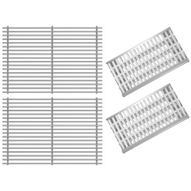 Imagem de Boloda Pacote com 2 bandejas radiantes com haste de cerâmica e 2 unidades de grelha de 19,5 polegadas 9 mm para peças de substituição de grade DCS, para DCS 27 séries, 27dbqr 27dbqr 27dbr 27dsbq