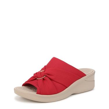 Imagem de Bzees For Lifestride Sandália feminina Serenade Slide Wedge, Vermelho fogo, 9 Wide