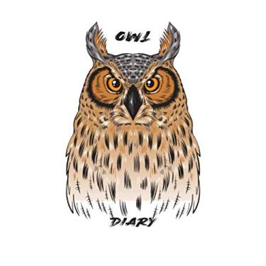 Imagem de Owl Diary: Cute Notebook for Animal Lovers, Lined Writing Book for Students & Teachers, Journal for School & Work, Creative Art Activities, Book for Daily Routine & Notes, Composition