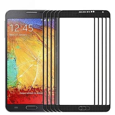 Imagem de HONGYAN Peças de substituição de telefone celular 10 pcs Lente de vidro externo da tela frontal para Samsung Galaxy Nota III / N9000 Acessórios telefônicos