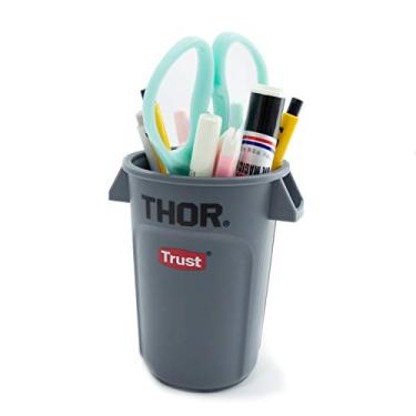 Imagem de Carrotez Pen Holder for Desk, Makeup Brush Holder, Stand for Desk Pencil Cup Pencil Holder for Kids Durable Desk Organizer Ideal Gift for Home, Office, Grey