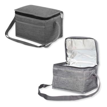 Imagem de Bolsa Térmica para Marmita, Lanche e Bebida, Cinza