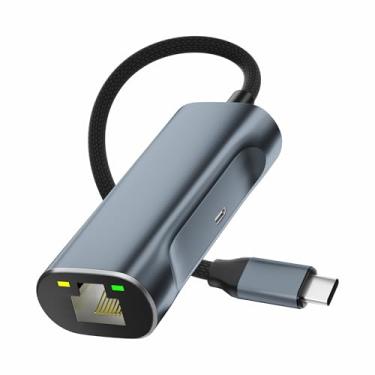 Imagem de Adaptador Ethernet de 1000 Mbps para Chromecast com GoogleTV, adaptador USB C para Ethernet com porta de carregamento de 100 W, adaptador ethernet para USB C para Chromecast GoogleTV [HD/4K], laptop,
