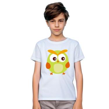 Imagem de Camiseta Coruja Oliva Camisa Personalizada Blusa Infantil e Juvenil Al