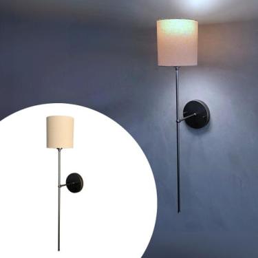 Imagem de Arandela De Parede Industrial Sem Interruptor Com Cupula Bege, Branco 