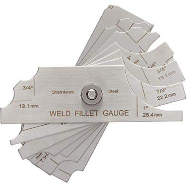 Imagem de Conjunto de medidor de solda OMEX de aço inoxidável 0,6 cm - 2,5 cm de calibre de filtro de solda medidor métrico imperial calibre de soldagem
