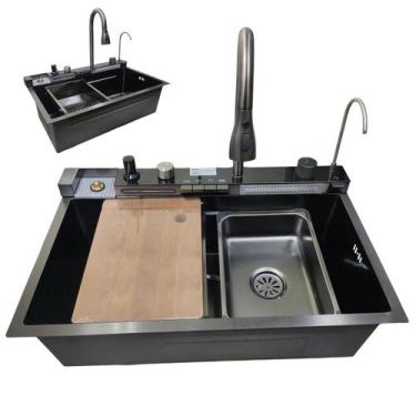 Imagem de Cuba Gourmet Premium Inox Luxo Pia Inteligente Cozinha Torneira Agua Q