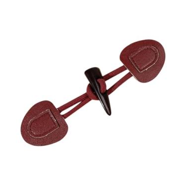 Imagem de Esquirla Costurar o botão de alternância de costura Diy Fashion Fashion Reparating Button Fixador para calça de xale dos casacos de xale, Borgonha