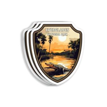 Imagem de (Pacote com 3 3 x 3) Adesivos do Parque Nacional Everglades - Adesivo à prova d'água do Parque Nacional - Adesivo de parques de viagem - Adesivo Stormlight Archive - Decalque de livro para garrafa de