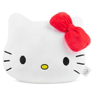 Imagem de Get Trend Hello Kitty Sanrio Almofadas para sofá-cama 3D, peluche Kawaii anime, decoração de quarto para mulheres, adolescentes e crianças (branco Hello Kitty, L37 x W32)