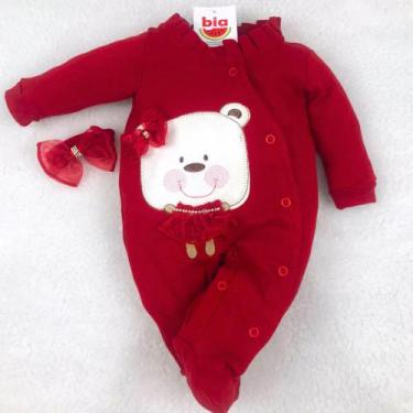 Imagem de Macacão ursa Cabeção menina - Antônio Baby, Vermelho, M