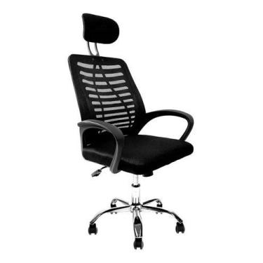 Imagem de Cadeira Escritório Mesh Presidente Heads Top Bestchair Preto Home Offi