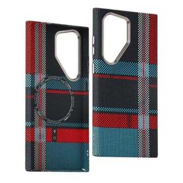 Imagem de Para Samsung S23 S24 Ultra Carbon Fiber Relief Phone Case Carregamento sem fio PC Capa à prova de choque para Galaxy S23 S24 Plus, G, para Galaxy S23