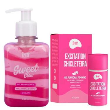 Imagem de Creme Aromatizante Beijável Chiclete Gel Chicleteria Kit - Intt