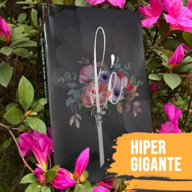 Imagem de Bíblia Sagrada Fé Feminina Capa Dura com Harpa Letra Hiper Gigantee Ín