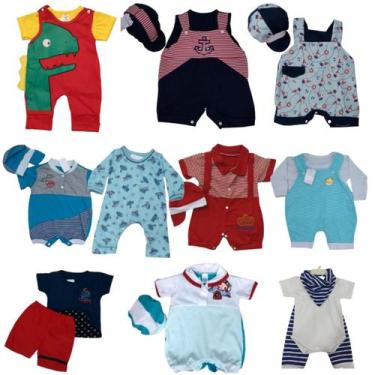 Imagem de Lote com 10 macacões bebê menino - Duda Shop