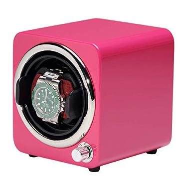 Imagem de Suporte de relógio para relógios automáticos – Mini caixa de armazenamento de relógio colorido para relógio mecânico, caixa de enrolamento automático de relógio de potência dupla para casa